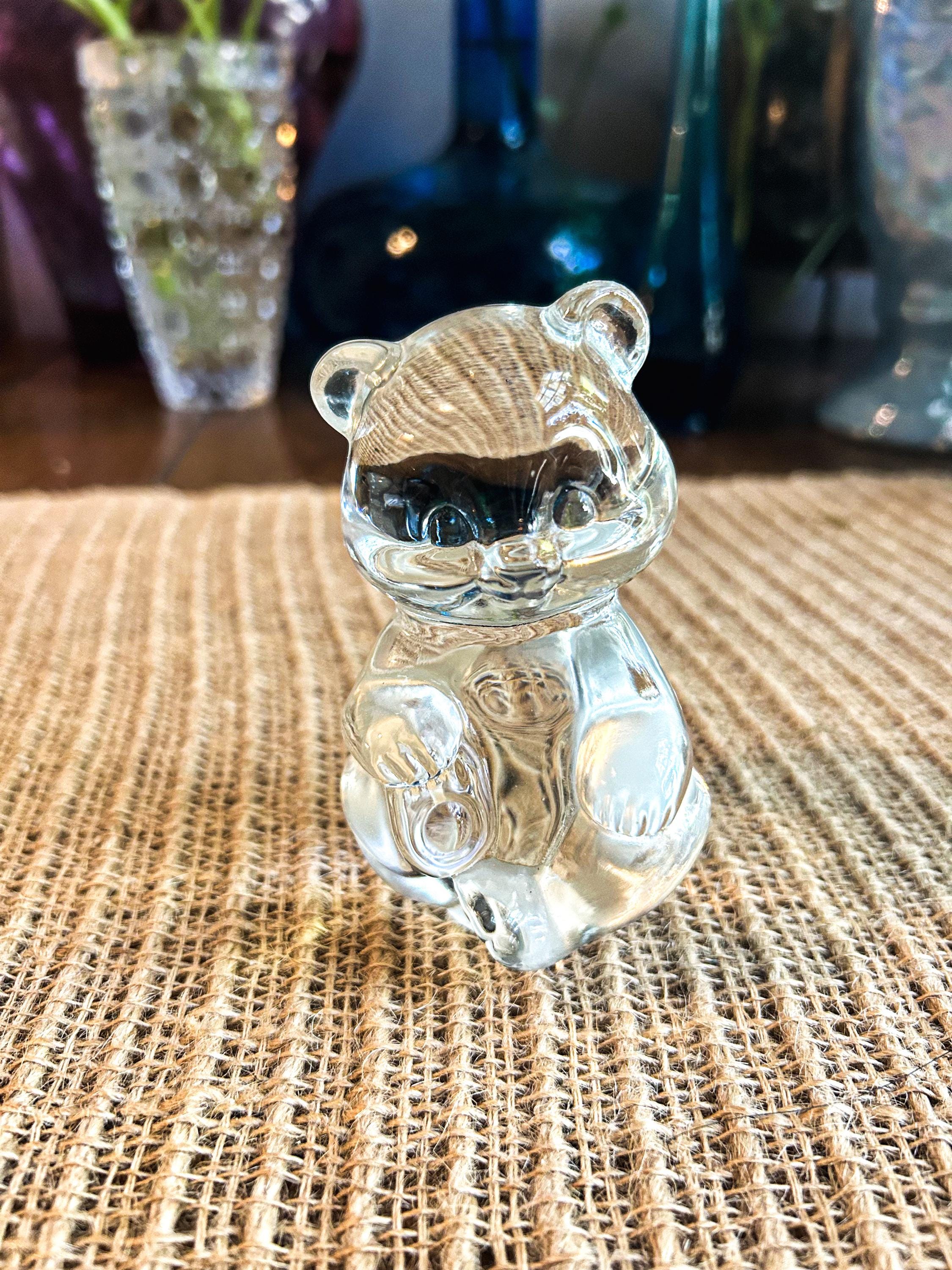 Vintage Fenton Glass Bear Paperweight Figurine Etsy
