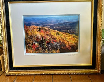 Framed Photograph Of Blue Ridge Overlook