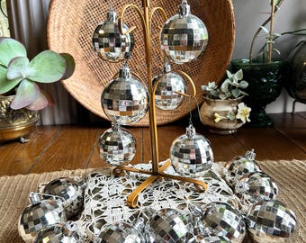 Two Sets Of 8 Disco Ball Ornaments
