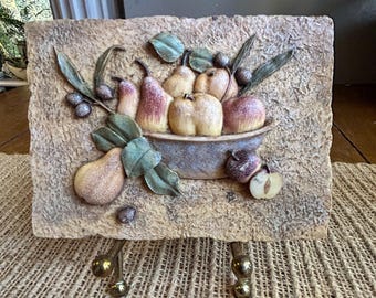 Vintage Cheri Blum 3D Fruit Wall Plaque