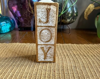 Vintage Joy Pillar Candle