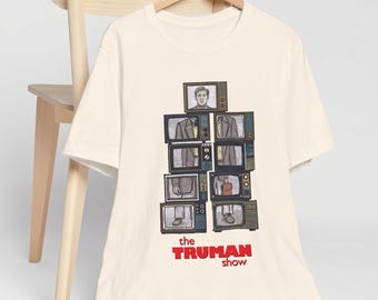 The Truman Show Sci-fi Satirical Psychological Comedy Film T-shirt | Jim Carrey Movie Merch
