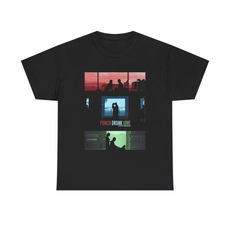 Punch-Drunk Love Romantic Comedy Drama Film T-shirt | Adam Sandler Movie Merch Black