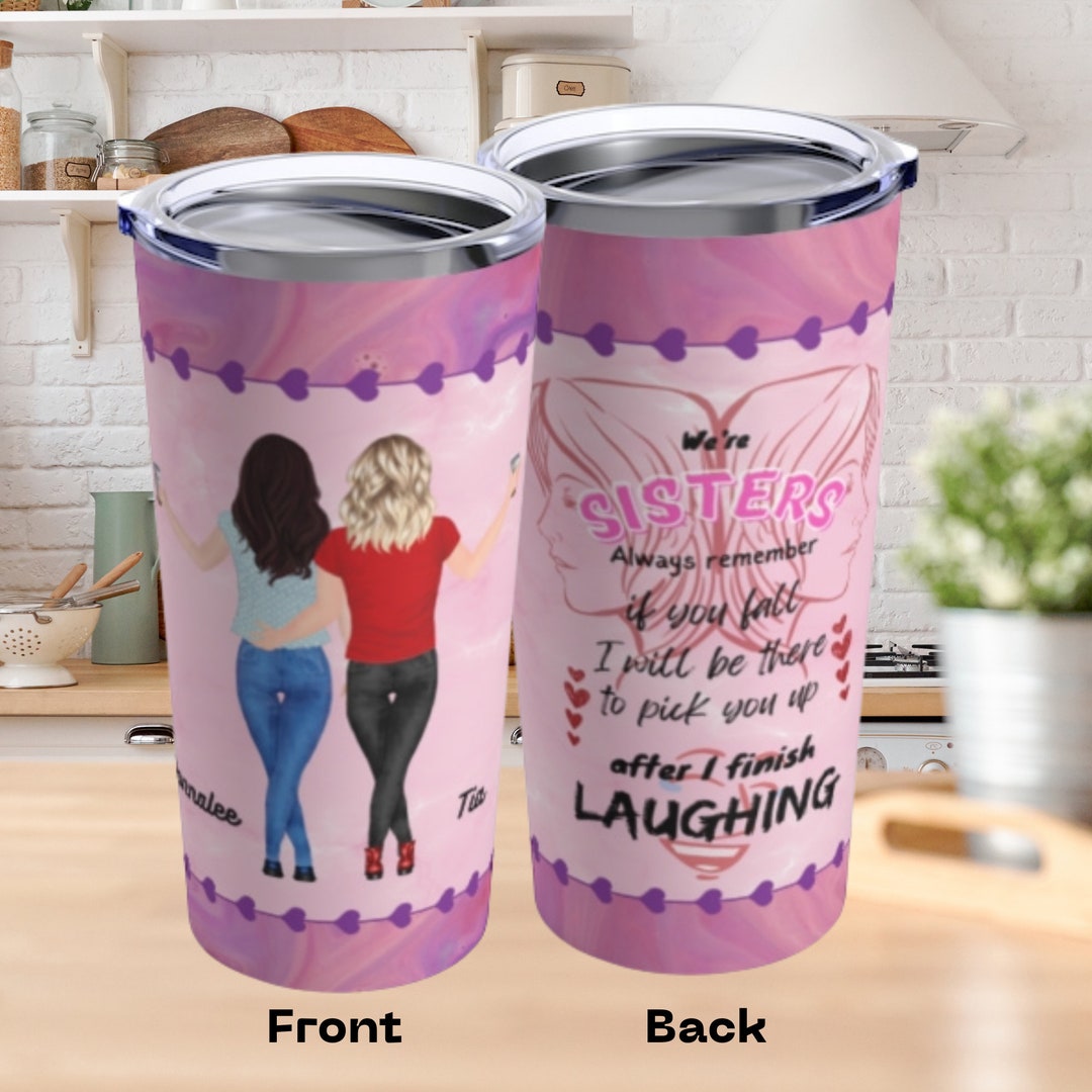Personalized Sisters | Custom Characters | We're Sisters | Tumbler 20oz ...