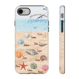 Custom Seashell Phone Case: Blessed Grammy, Nana, Grandmother Gift