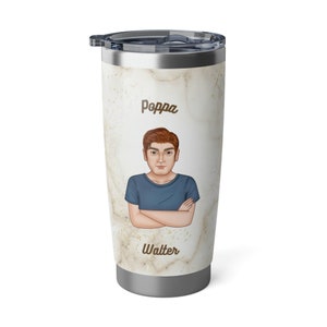 Legend Husband, Dad, Poppa, Personalized Custom Character, 20oz Insulated Tumbler with Closing Lid