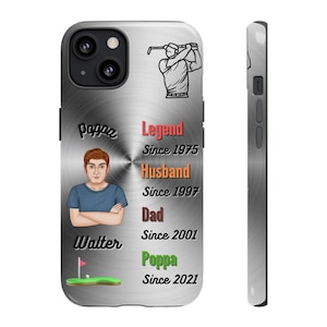 Legend, Husband, Dad, Poppa, Personalized Grandma Custom Design Phone Cover, Protective iPhone or Samsung Cases