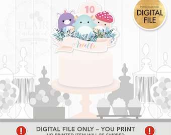 Decorazione per torta Squishy personalizzata (solo file digitale stampabile), decorazione per torta Squishy Kawaii