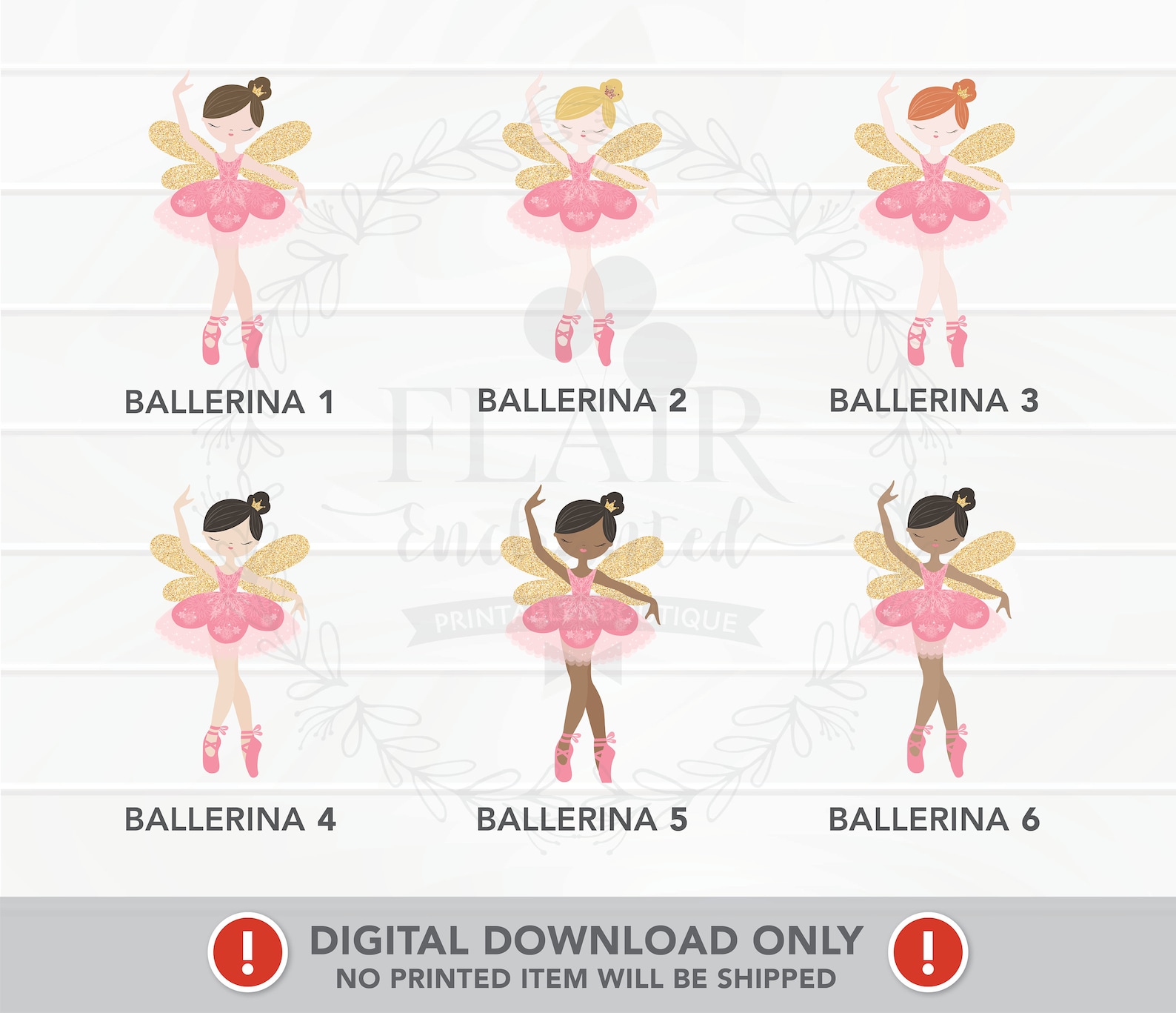 Ballerina Cake Topper PRINTABLE, Ballerina Cake Decoration, Custom Cake ...