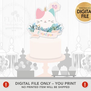 Squishy personalisierte Cake Topper (druckbare digitale Datei nur), Kawaii Squishy Kuchendekoration