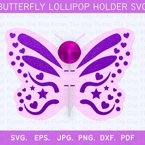 Butterfly Lollipop Holder SVG: Cricut & Printing (Digital Download)