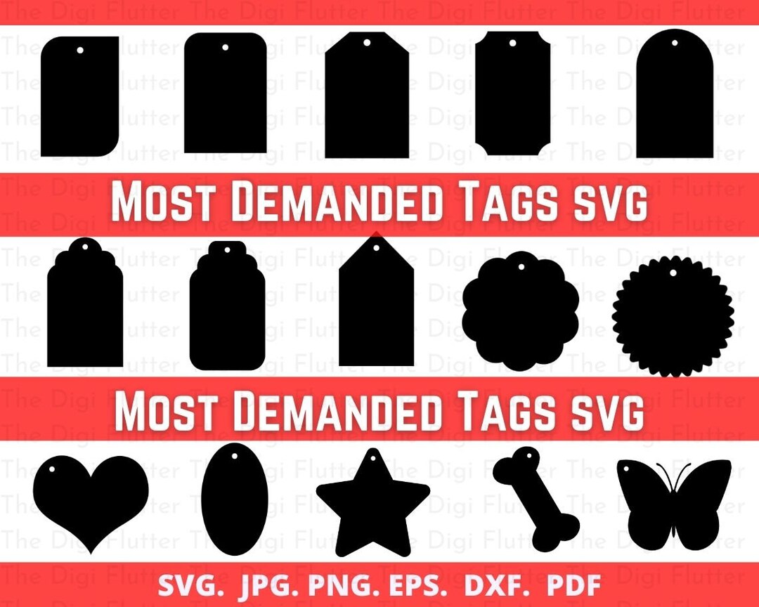 Tags SVG Bundle, Clothing, Gift, Planner Tags (digital Download) - Etsy