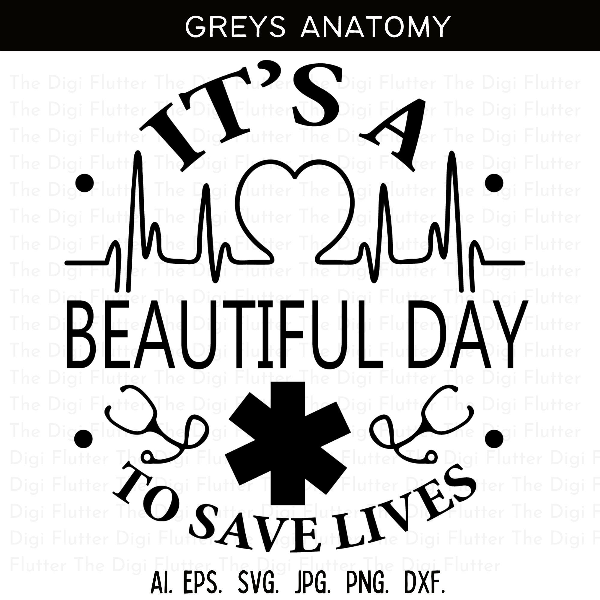 Greys Anatomy Svg Save Lives Png Greys Anatomy Cricut Greys Etsy UK