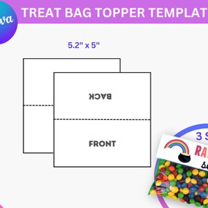 Bag Topper Template Treat Bag Topper Template Bag Topper Editable
