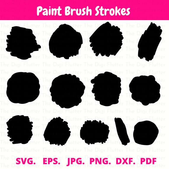 Paint Brush Strokes SVG Brush Stroke SVG Brush SVG Hand Drawn
