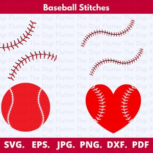 Baseball Stitches SVG Bundle: Cricut, Clip Art (Digital Download)