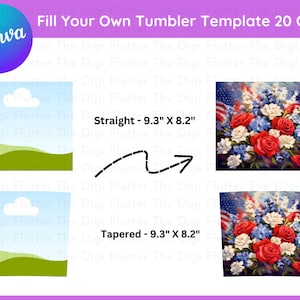 20 OZ Tumbler Template: Editable Canva Wrap (Digital Download)