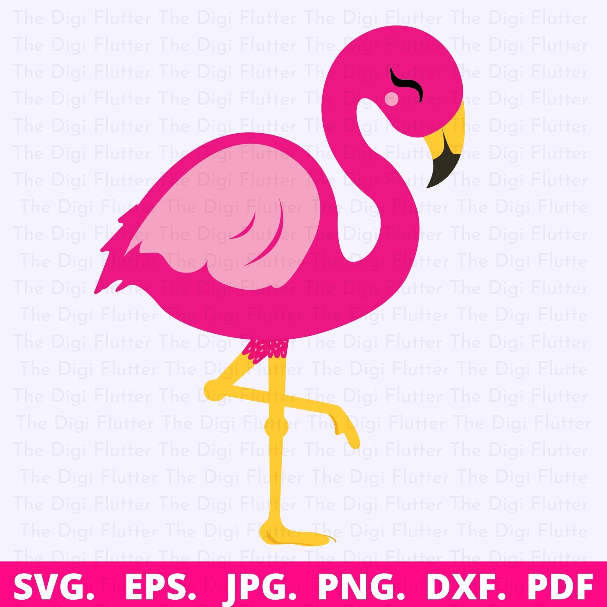 Flamingo Svg, Flamingo Clipart, Flamingo Cricut, Pink Flamingo Svg