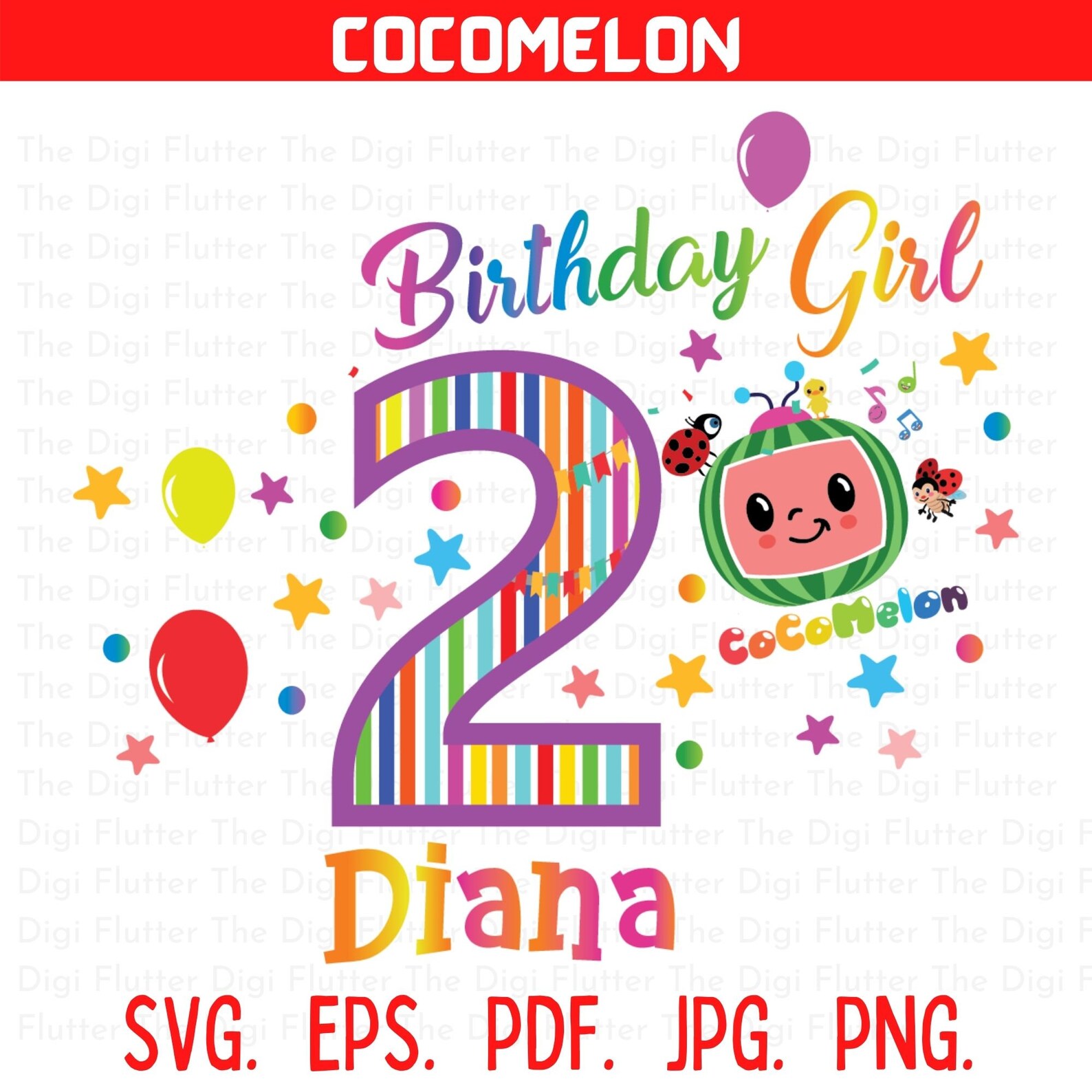 Cocomelon svg Cocomelon png Cocomelon svg birthday | Etsy