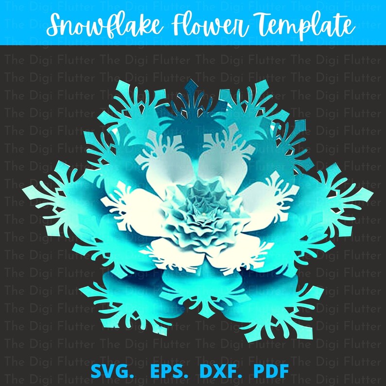Paper Snowflake Flower Svg, Snowflake Flower Svg, Paper Snowflake