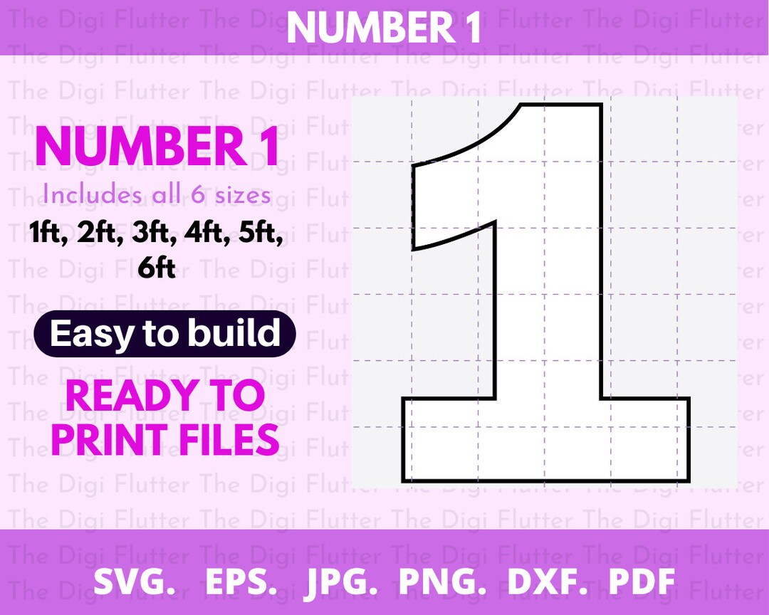 Birthday 1 Mosaic, Number Mosaic Template, Square Mosaic 1, Balloon