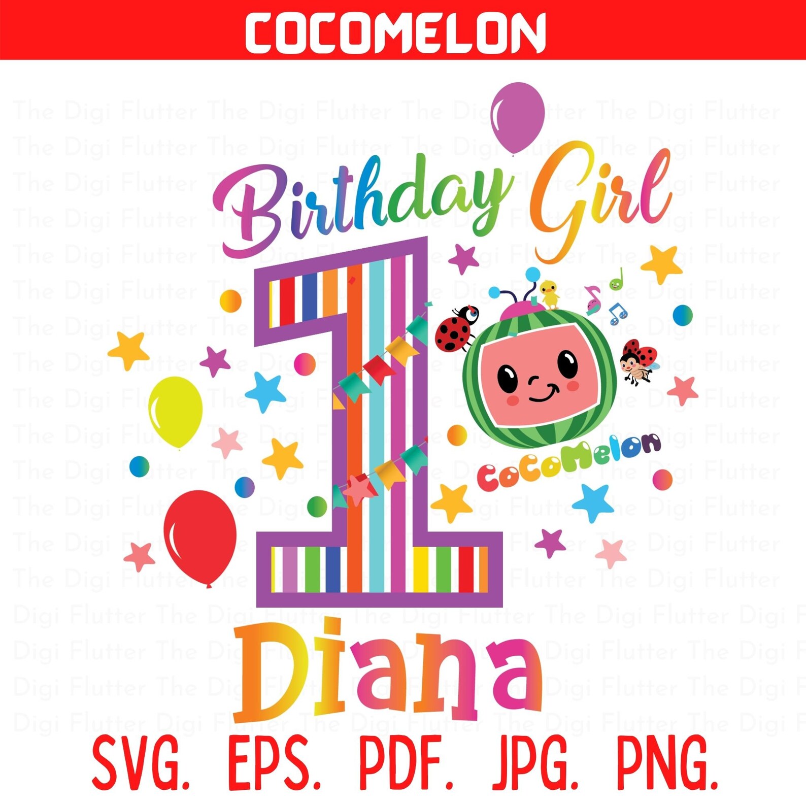 Cocomelon svg Cocomelon png Cocomelon svg birthday | Etsy