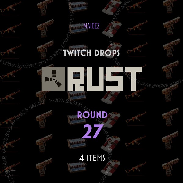 Twitch Drops  Round 27 {4 Items}  Rust Twitchmas 2023