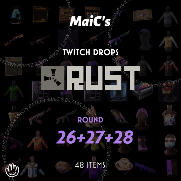 Rust Twitch lässt 26 + 27 + 28 RUNDEN 48/48 einzigartige Skins fallen