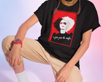 Crudelia De Vil Camicia / Cruella Movie camicia / Emma Stone / Ti do l'angolo / 101 Dalmations / Unisex Tee / Disney film Art Graphic Tee