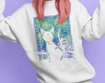 Unisex Anime Tshirt / Manga Lover Shirt / Graphic Tee / Cats of Sailor Moon / Otaku Ropa / Sailor Moon Inspired Sweatshirt