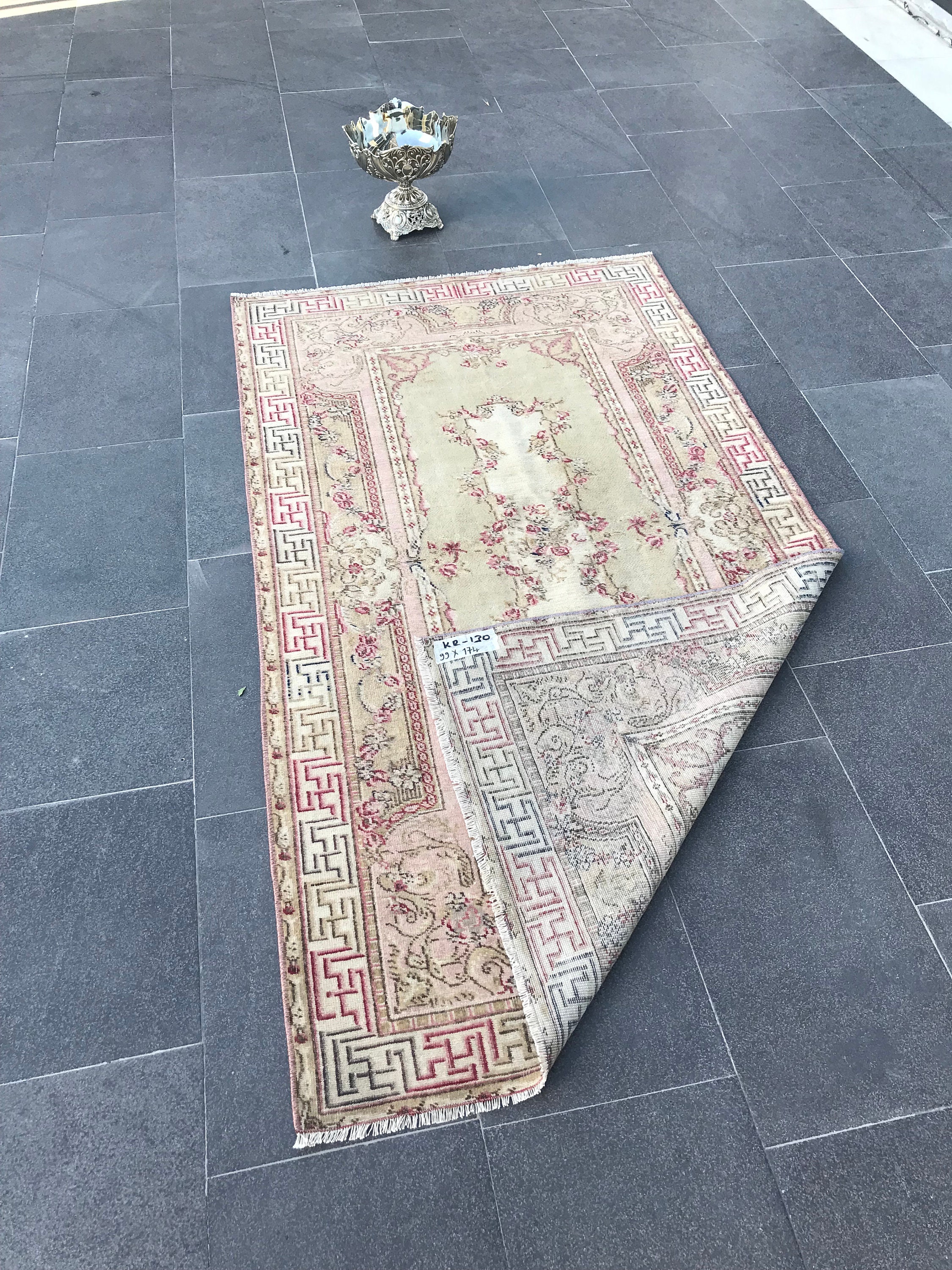Persian Rug Pink Persian Rug Vintage Persian Rug Handmade Etsy