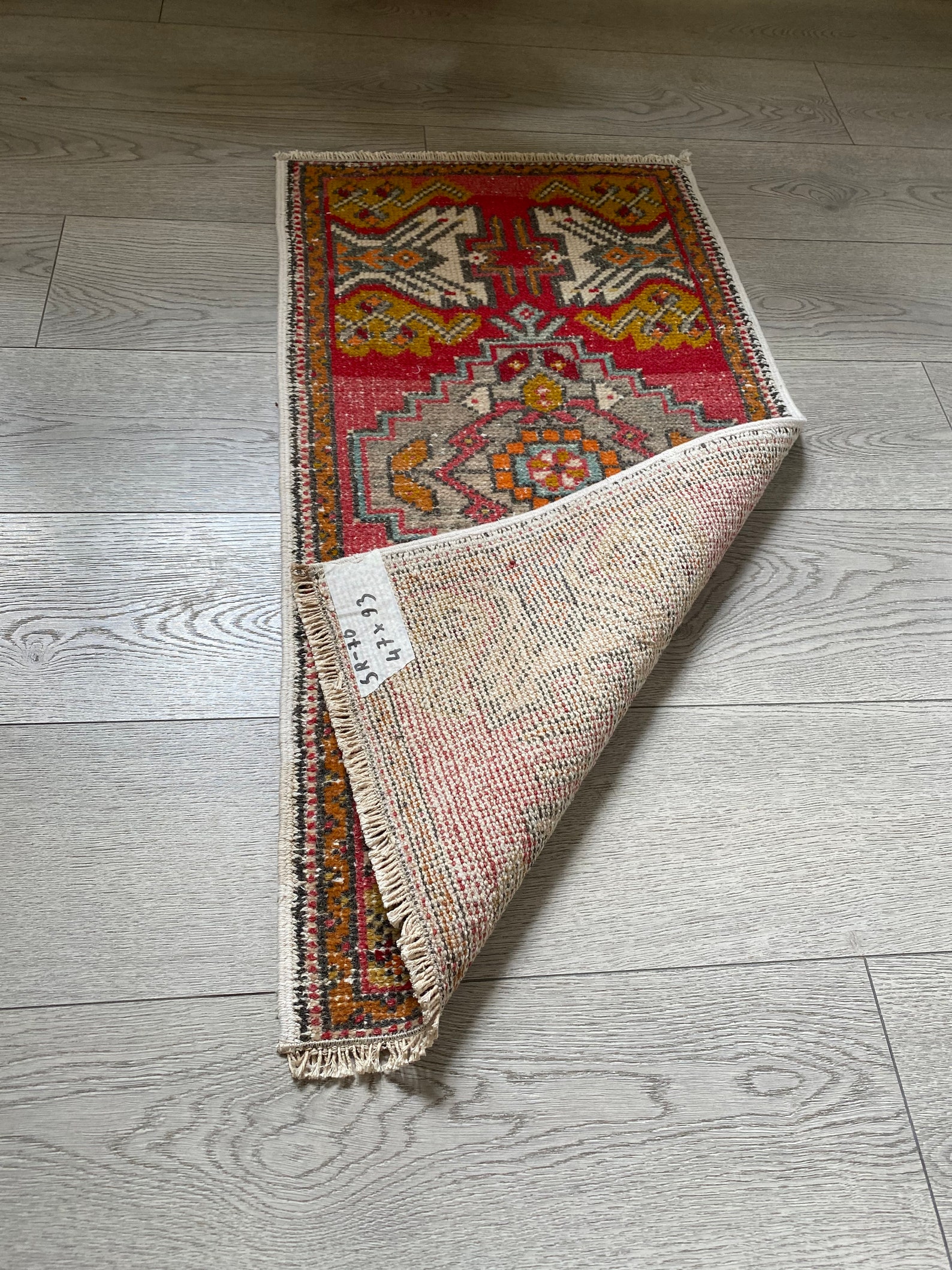 Red Small Rug Small Vintage Rug Small Handmade Rug Small Etsy