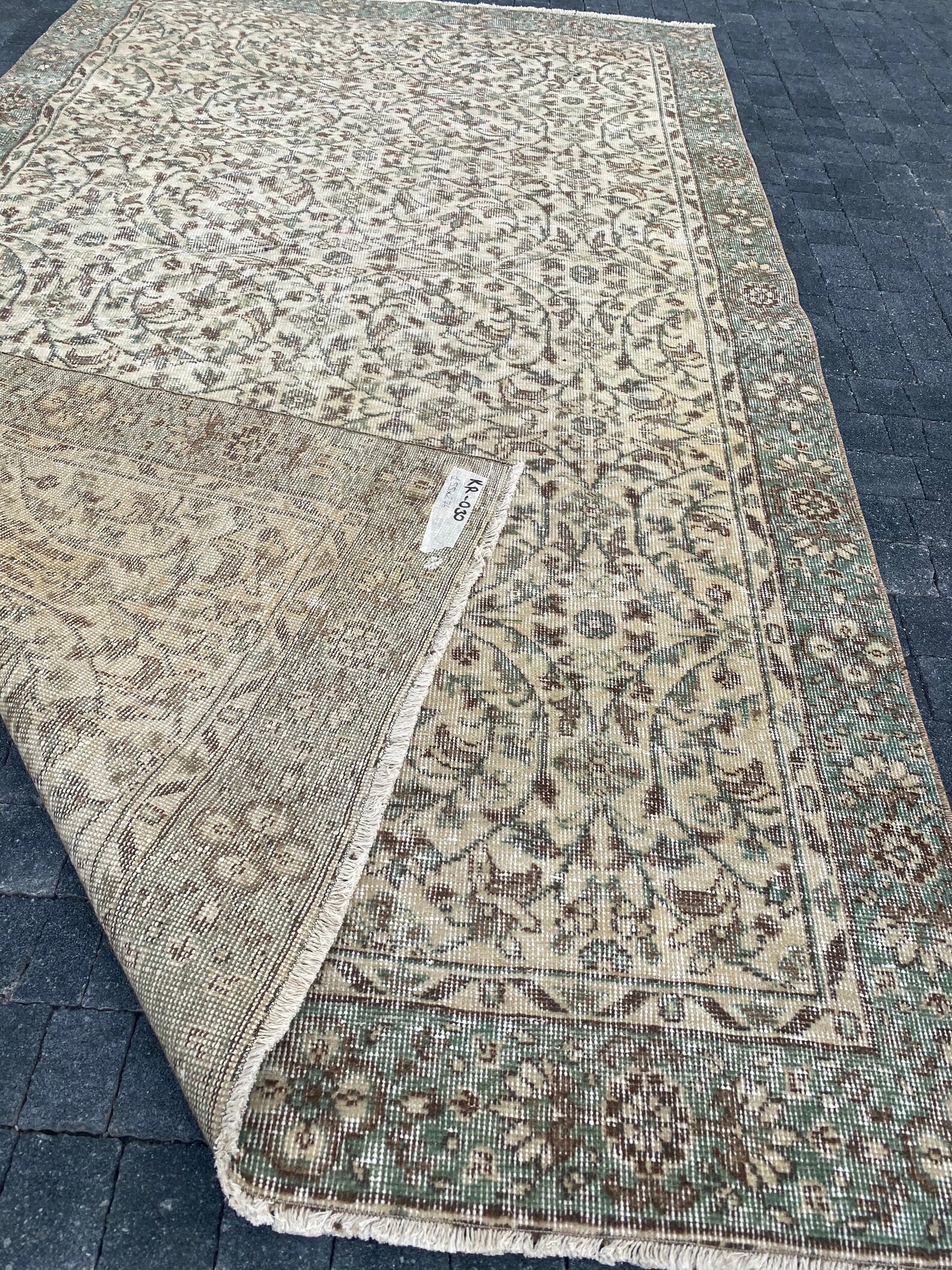 Grüner Teppich Großer Oushak Teppich Vintage Türkischer | Etsy