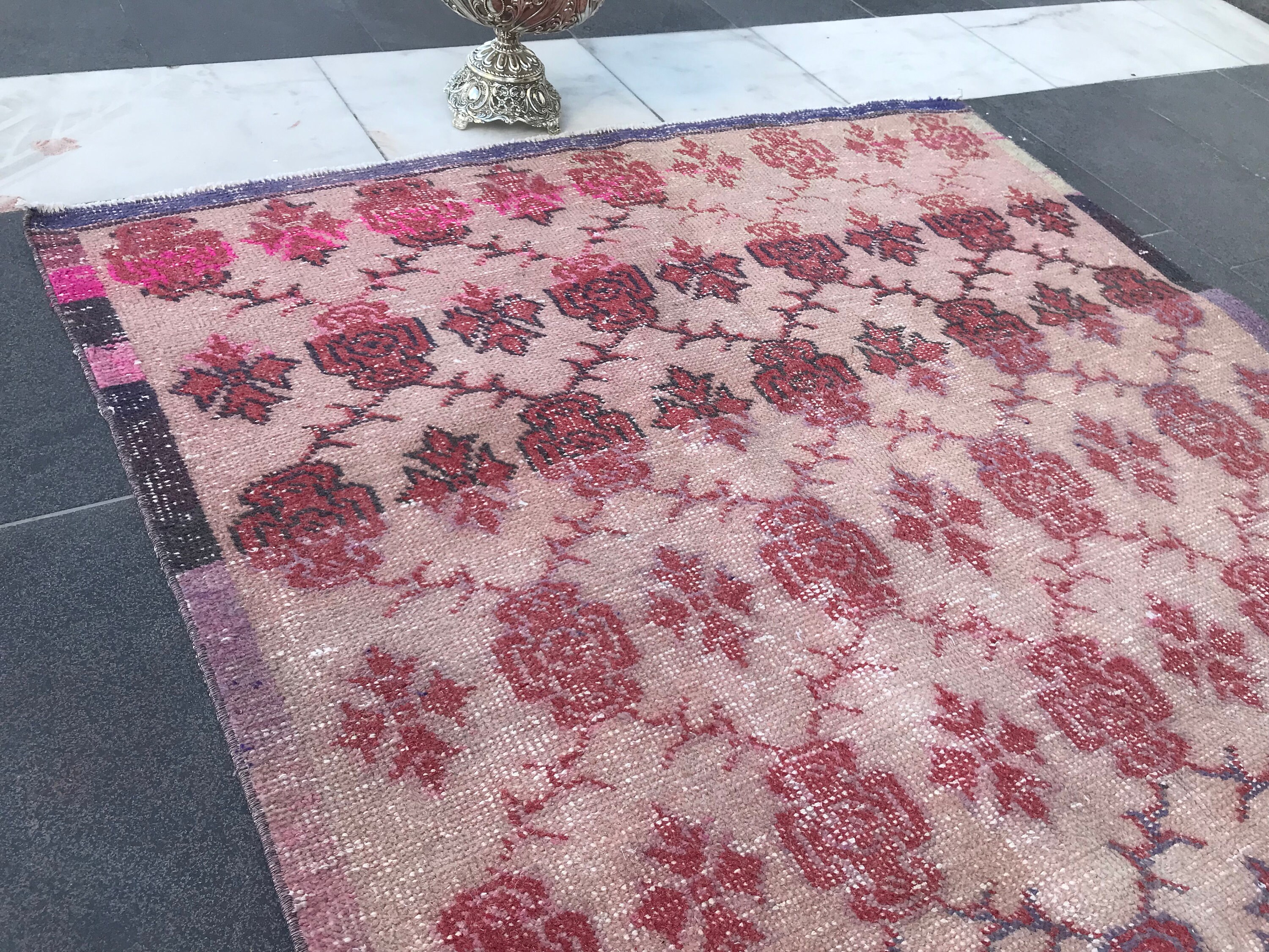 Roter Türkischer Teppich Vintage Türkischer Teppich | Etsy