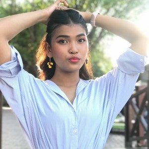 Mickey & Minnie Mouse Quilled Paper Earrings | Whimsical Disney Jewelry image 9