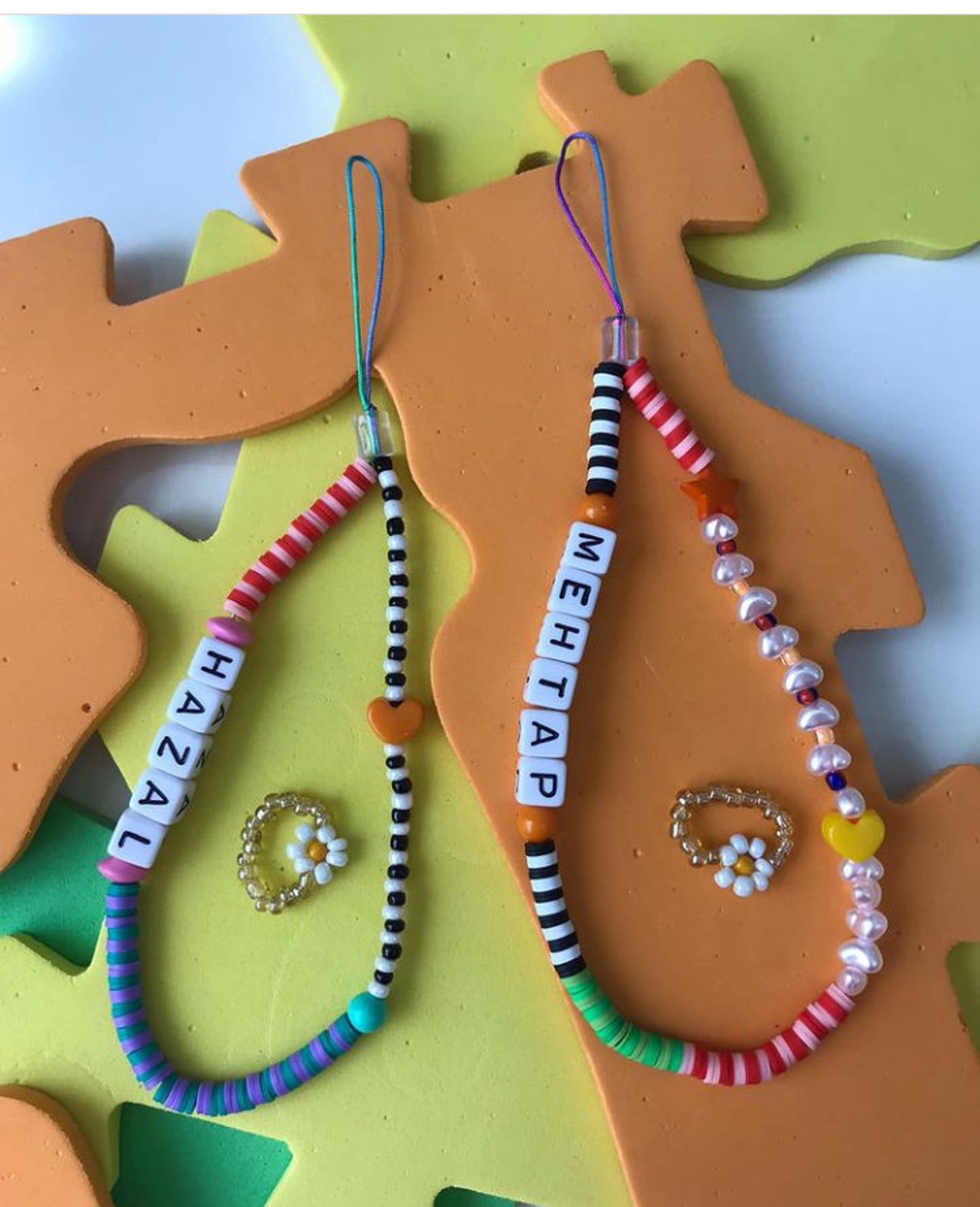 Phone personalized bead strap phone charm iphone accessories Etsy