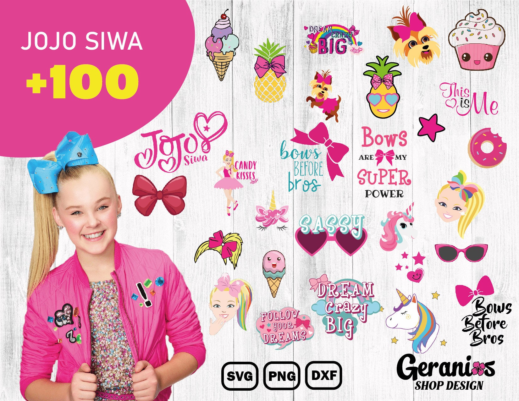 Jojo siwa svg jojo siwa logo jojo siwa birthday jojo siwa | Etsy