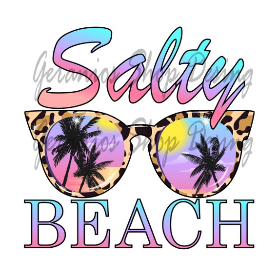 Salty Beach Sunglasses PNG Print File for Sublimation Or | Etsy
