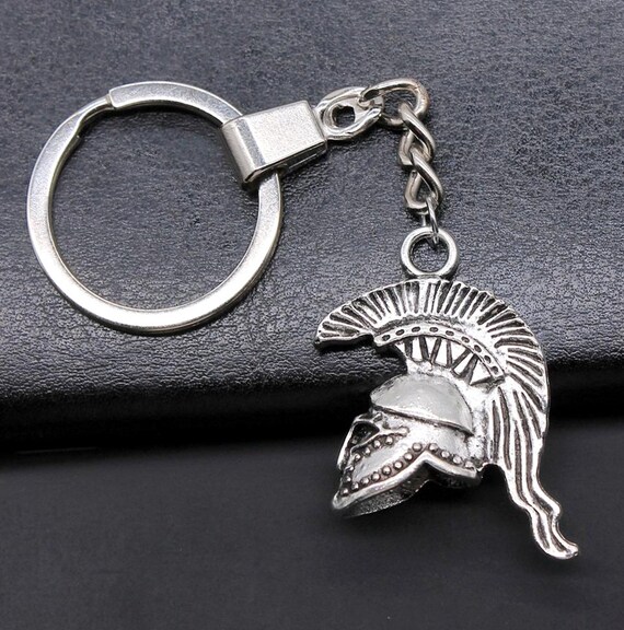 New Roman Soldier Keychain Helmet Car Key Bags Chain Ring Etsy