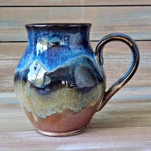 HANDMADE POTTERY MUG for, Pottery gift for mom girlfriend or wife, handmade gift for Grandma, Gift for Coffee or Tea Lovers Pottery Gift for image 2