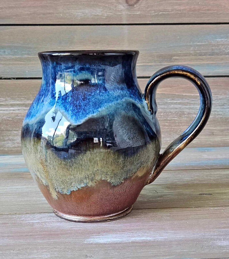 HANDMADE POTTERY MUG for, Pottery gift for mom girlfriend or wife, handmade gift for Grandma, Gift for Coffee or Tea Lovers Pottery Gift for image 2