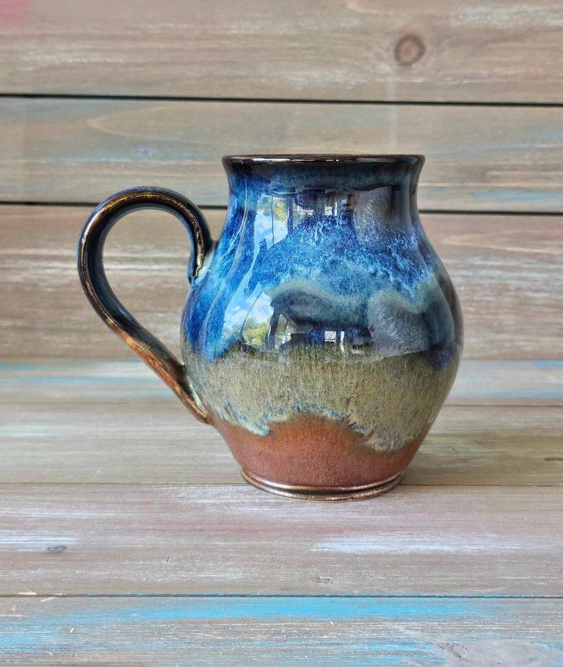 HANDMADE POTTERY MUG for, Pottery gift for mom girlfriend or wife, handmade gift for Grandma, Gift for Coffee or Tea Lovers Pottery Gift for image 4