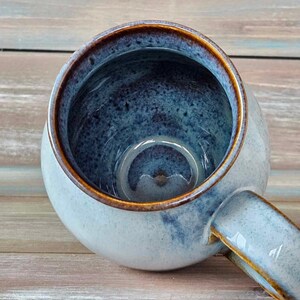 Handmade ceramic Coffee Mug. Grandma Gift, Pottery gift for, Mother's day gift, Mug gift for Dad, hand thrown Cupg, Smoky purple image 10