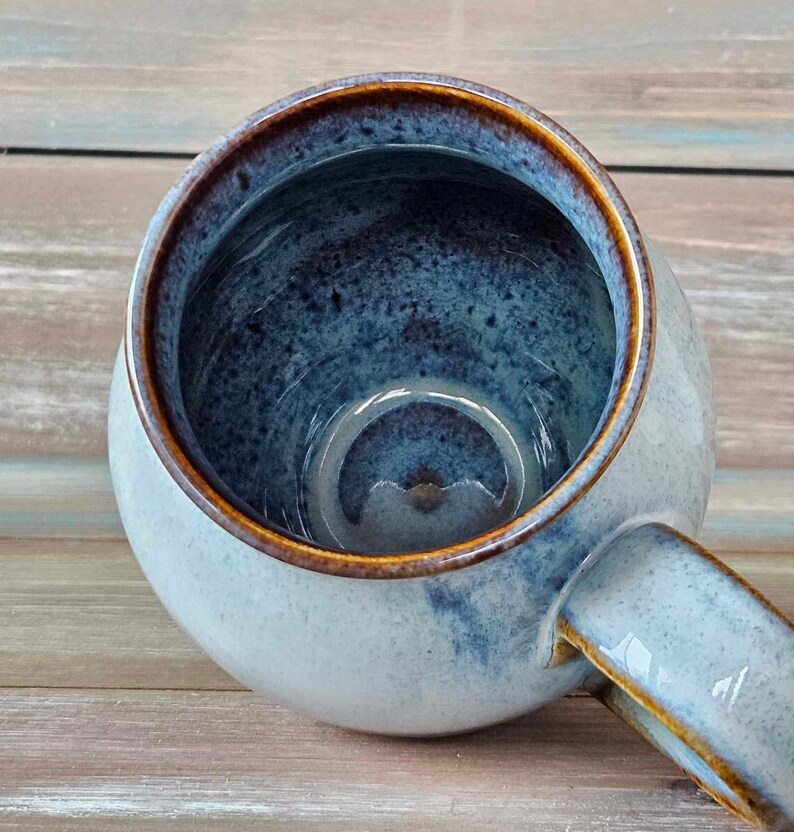 Handmade ceramic Coffee Mug. Grandma Gift, Pottery gift for, Mother's day gift, Mug gift for Dad, hand thrown Cupg, Smoky purple image 10