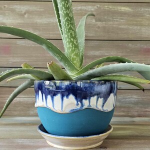 DECOR POTS/PLANTERS, Decorative Succulent Planter, Decorative Planters Indoor, Indoor/Outdoor Planters, Planter with Drainage and Saucer