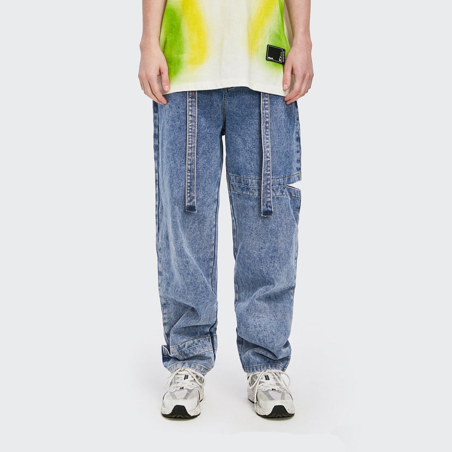 sky blue ripped jeans men