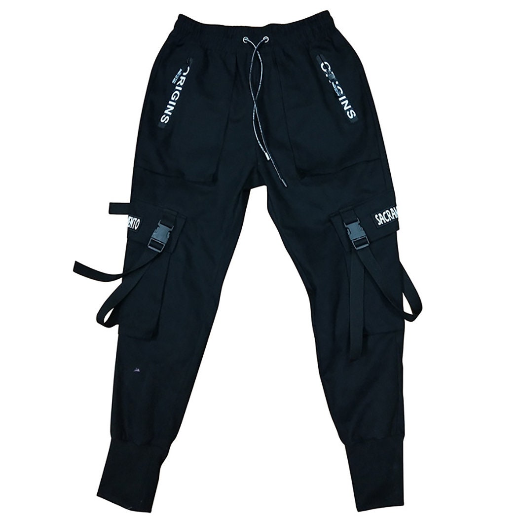 MFCT 90s Streetwear Black Multi-pocket Techwear Cargo Pants | Etsy