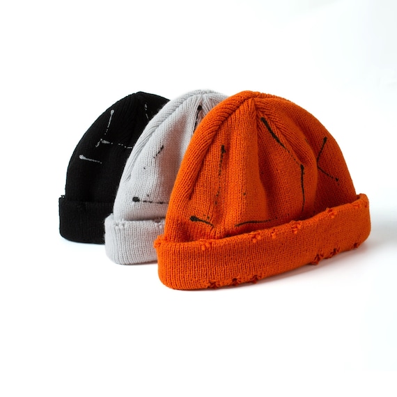 Edge Knitted Hat Fisherman Beanie 