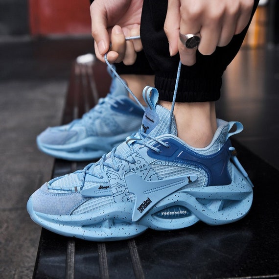 Heren Streetwear Mode Stijlvolle Ademende Sneaker Casual Sport - Etsy België