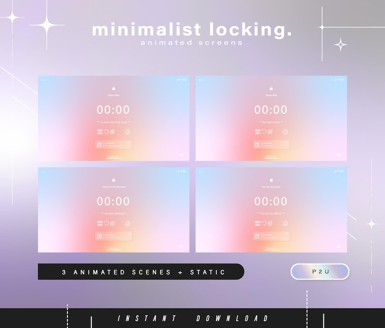 Minimalist Locking - Animated Screens - Animated Scenes for Twitch ...